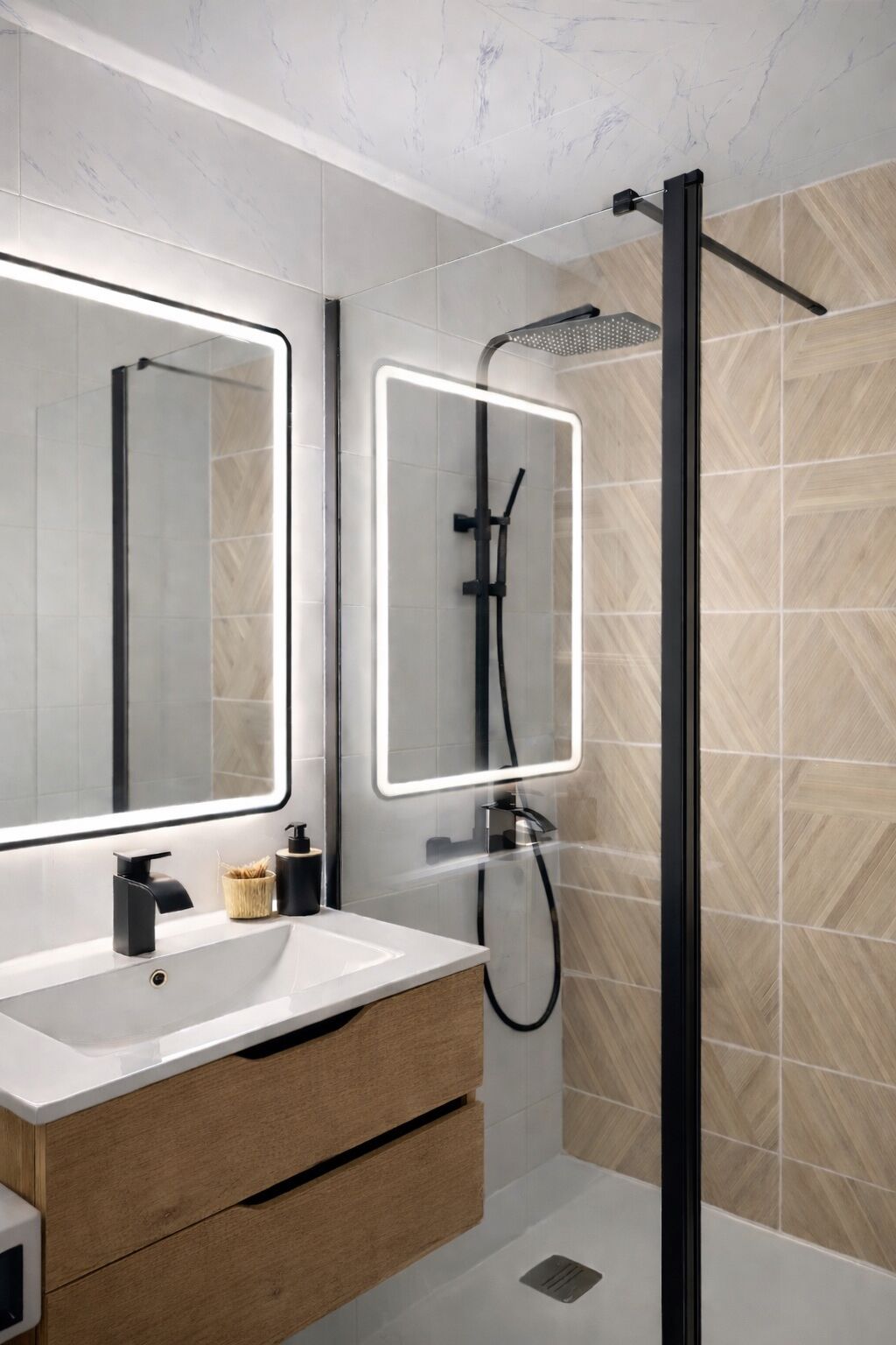Douche, sèche-cheveux, papier toilette