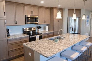 Private kitchen - Peaceful Gated Beachfront 2-Bedroom Condo with Heated Pool by Historic Pier (Cocoa Beach)