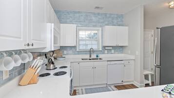 Microwave, oven, stovetop, dishwasher