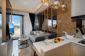 Apartment, 1 Bedroom, Smoking, Balcony | Living room - Apartment in Laguna Perfect Location (Choeng Thale)