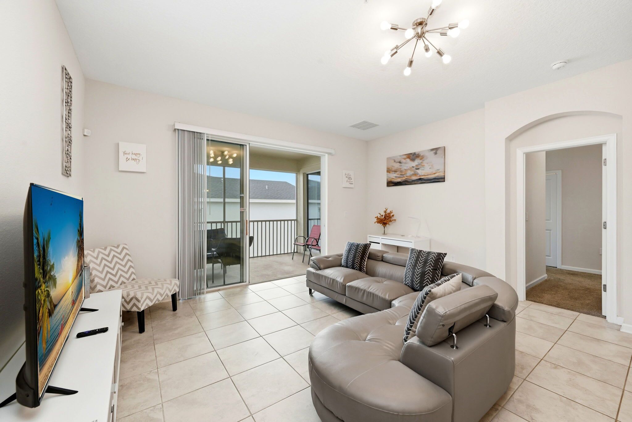 TV, foosball, offices