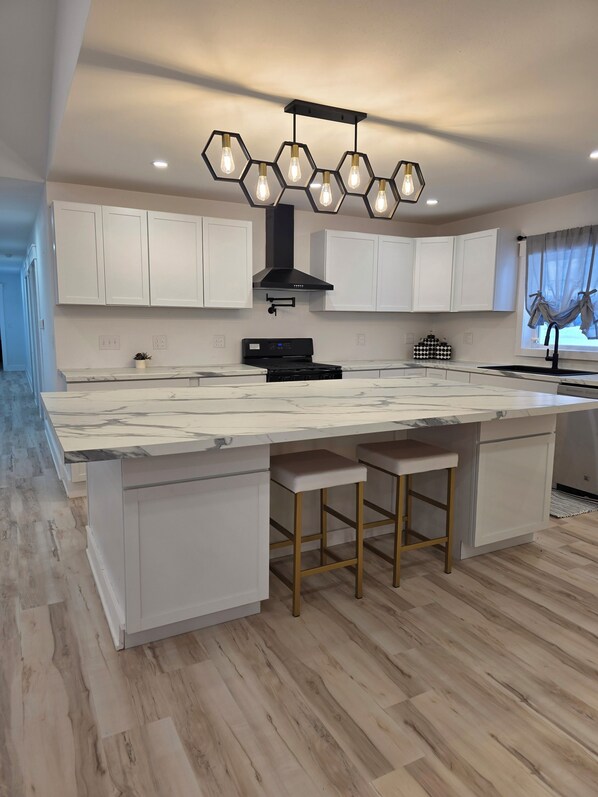 Microwave, oven, stovetop, dishwasher