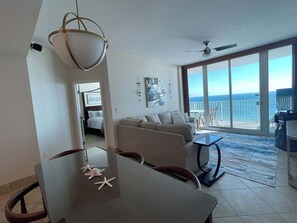 Living area - Lighthouse 1211, Spacious Beachfront Condo, Sleeps 8, 3 pools.  Owner managed. (Gulf Shores)