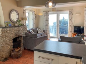 TV, fireplace - 2 bedroom accommodation in Bridport (West Bexington, near Lyme Regis)