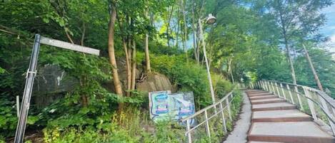 Vue depuis lâhĂ©bergement