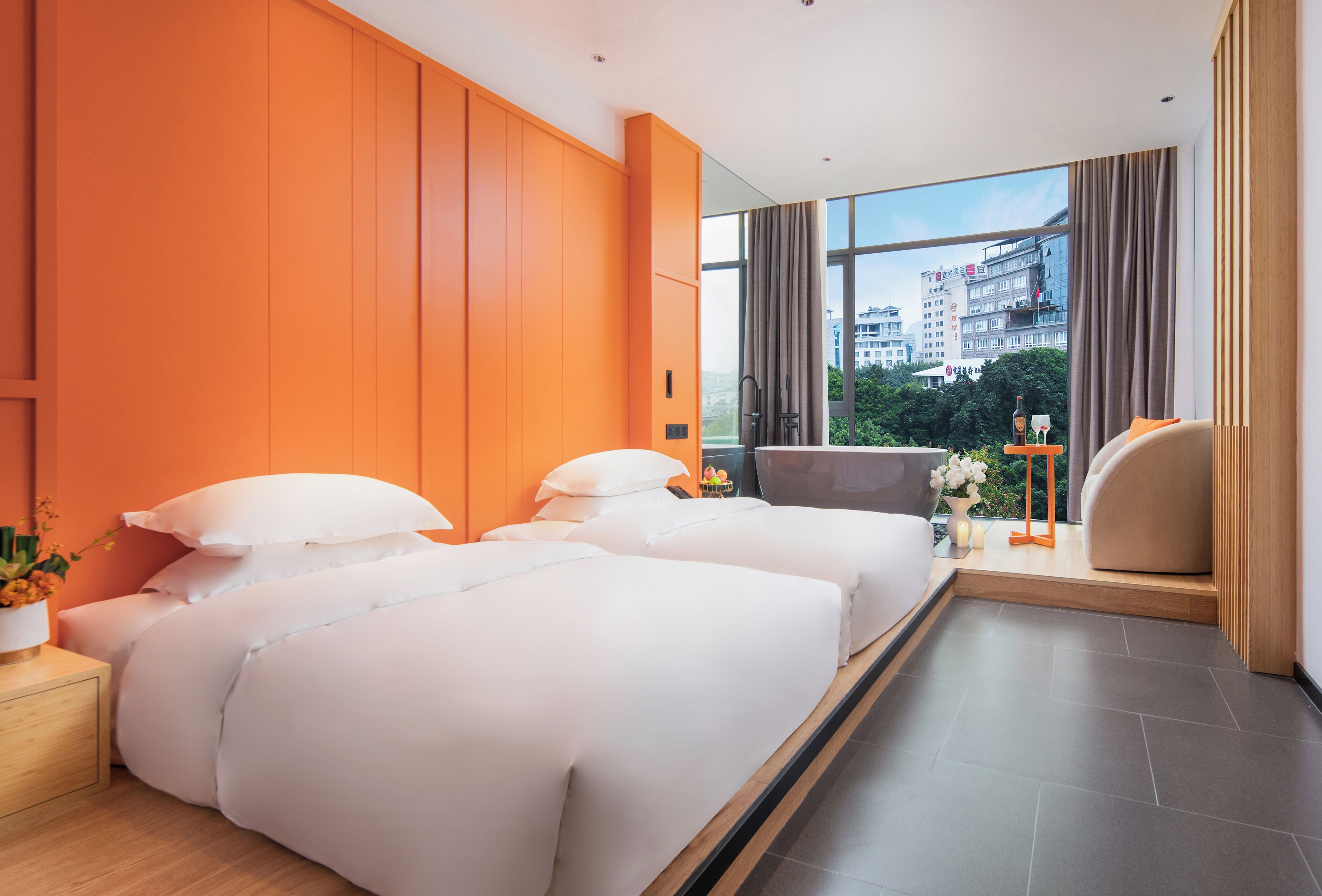 Superior Twin Room, City View | Blackout drapes, iron/ironing board, free WiFi