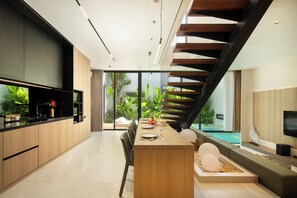 Full-size fridge, microwave, stovetop, coffee/tea maker - Echo Beach Villas 6 (Canggu)