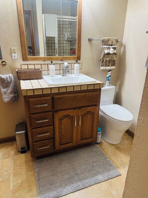Towels, soap, toilet paper