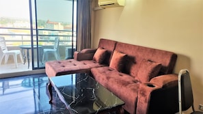 Apartment, 2 Bedrooms, Smoking, Balcony | Living room - Spacious 2-bedroom Family Condo With Pool View 10th Floor, Angket Hip Residenc (Pattaya)