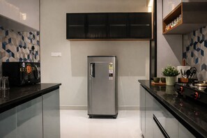 Apartment, 1 Bedroom | Private kitchen | Mini-fridge, stovetop - Dlite Rivera Hotel Apartments (Bengaluru)