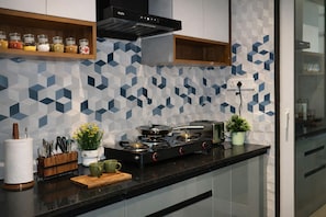 Apartment, 2 Bedrooms | Private kitchen | Mini-fridge, stovetop - Dlite Rivera Hotel Apartments (Bengaluru)