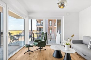 TV - The View B09 Austernfischer - Sea view, balcony, shared. Sauna, parking space (Dagebüll)