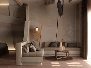 Suite Deluxe, vue partielle sur la mer | Intérieur