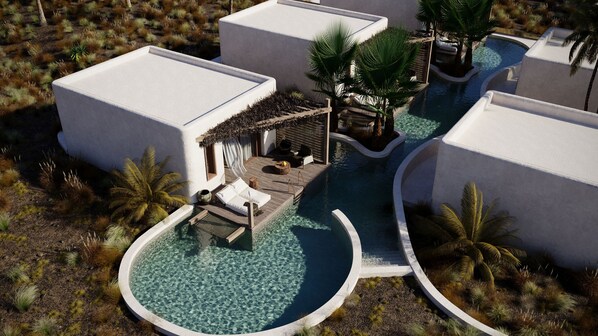 Seasonal outdoor pool - Eden Island (Santorini)