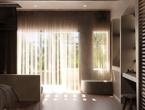 Deluxe Suite, Partial Sea View | In-room safe, iron/ironing board, free WiFi - Eden Island (Santorini)