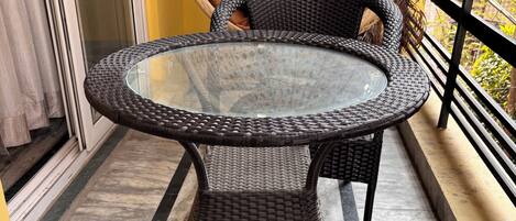 Deluxe Double Room, Balcony, Mountain View | Outdoor dining