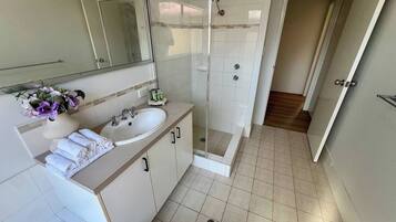 Hair dryer, towels