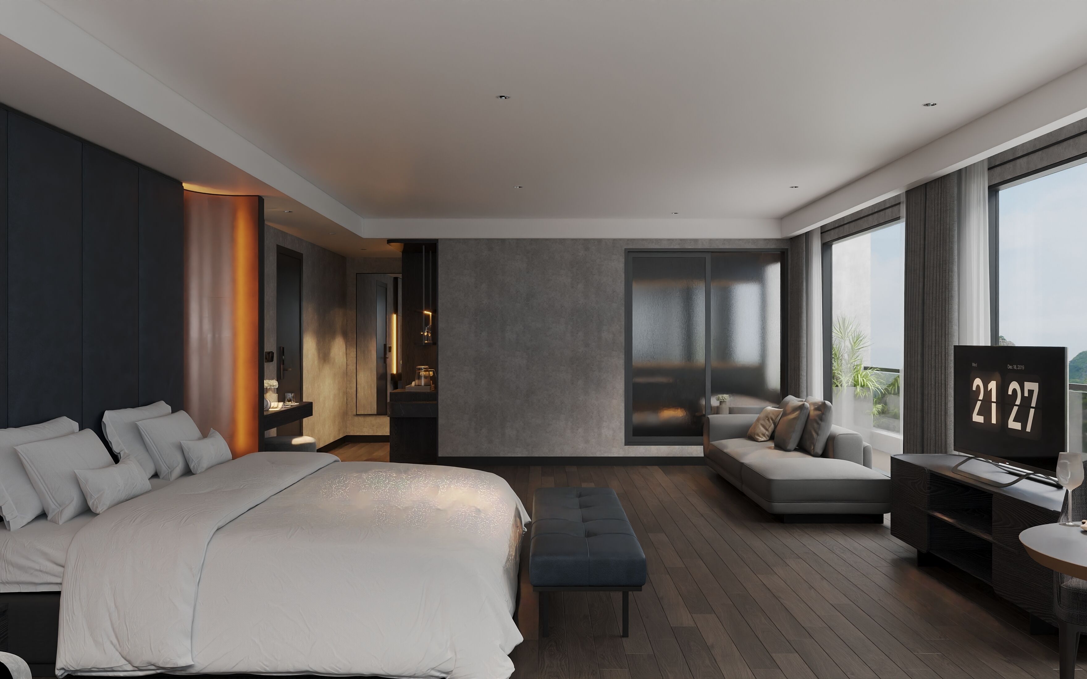 Habitación doble de luna de miel, Terraza (VIP, Extra-large Double Bed) | Caja de seguridad en la habitación y espacio para trabajar con laptop 