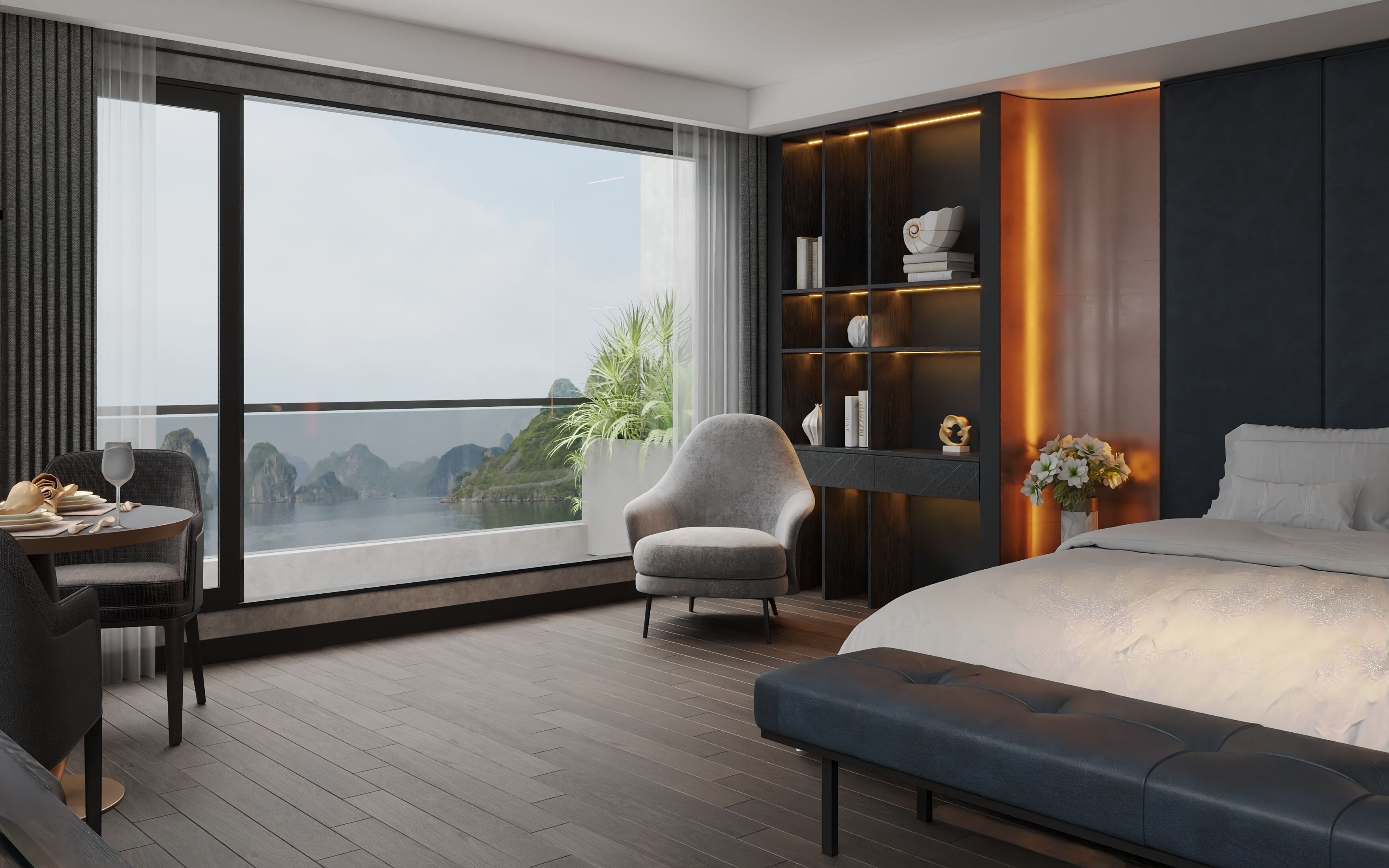 Quarto casal lua de mel, terraço (VIP, Extra-large Double Bed) | Vista da sacada