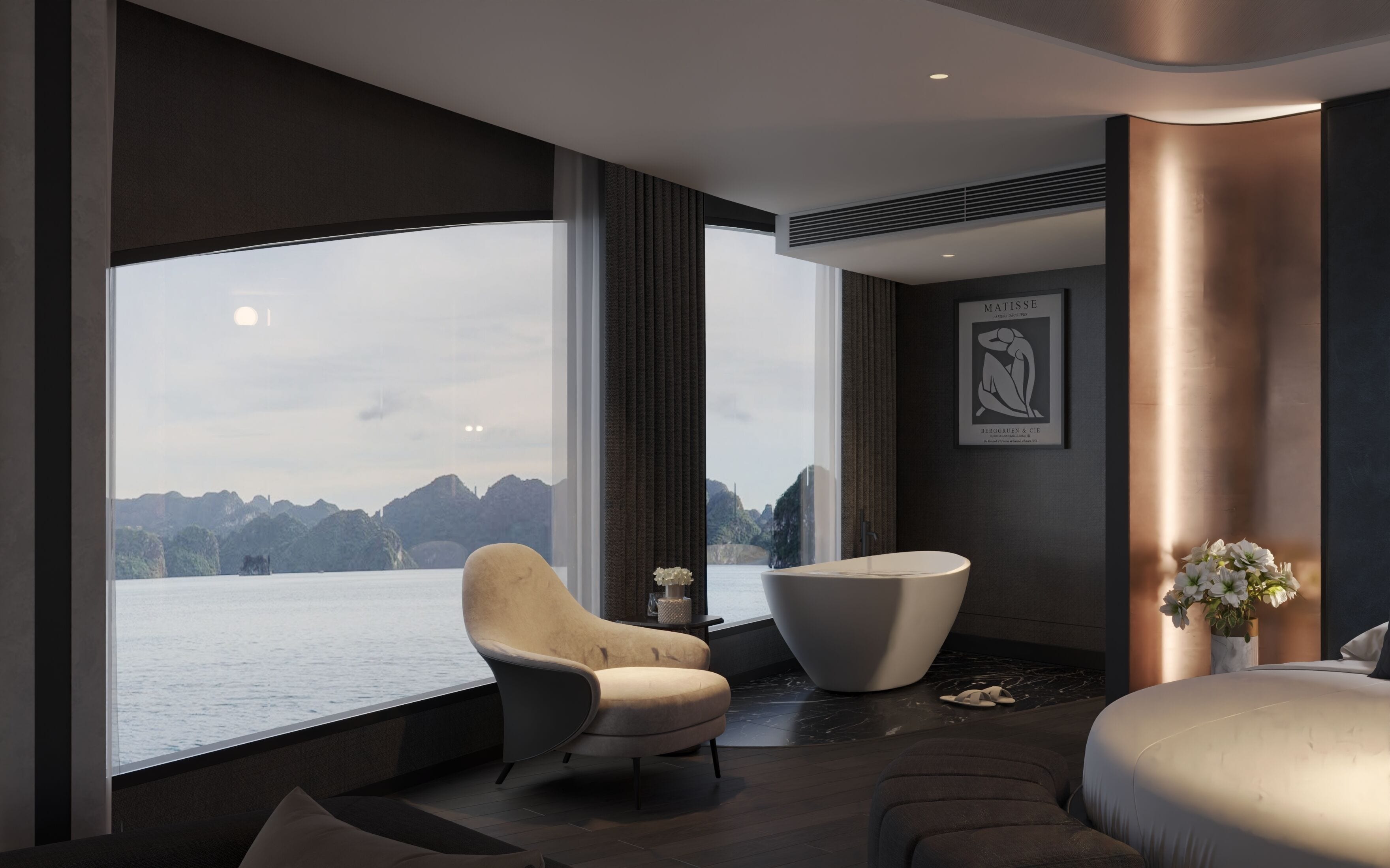 VIP Suite with Ocean View (1 Extra-Large Double Bed) | In-room safe, laptop workspace, blackout drapes, soundproofing