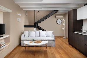 Apartment, Terrasse, Meerblick | Wohnbereich