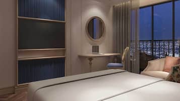 In-room safe, desk, blackout curtains, soundproofing