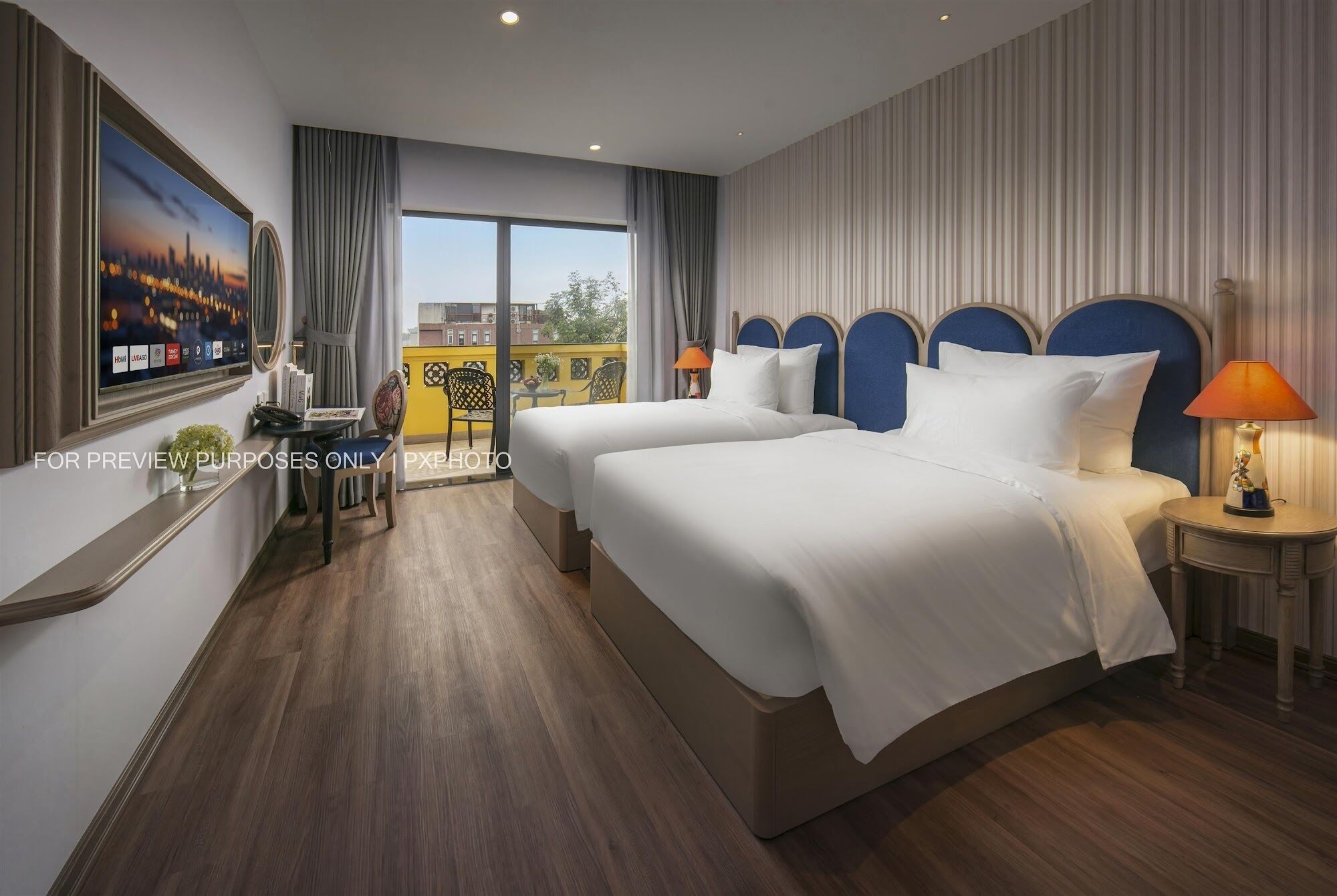 Executive Double or Twin Room, Balcony, City View | In-room safe, desk, blackout drapes, soundproofing