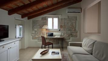 Superior-Apartment, Meerblick | Wohnbereich