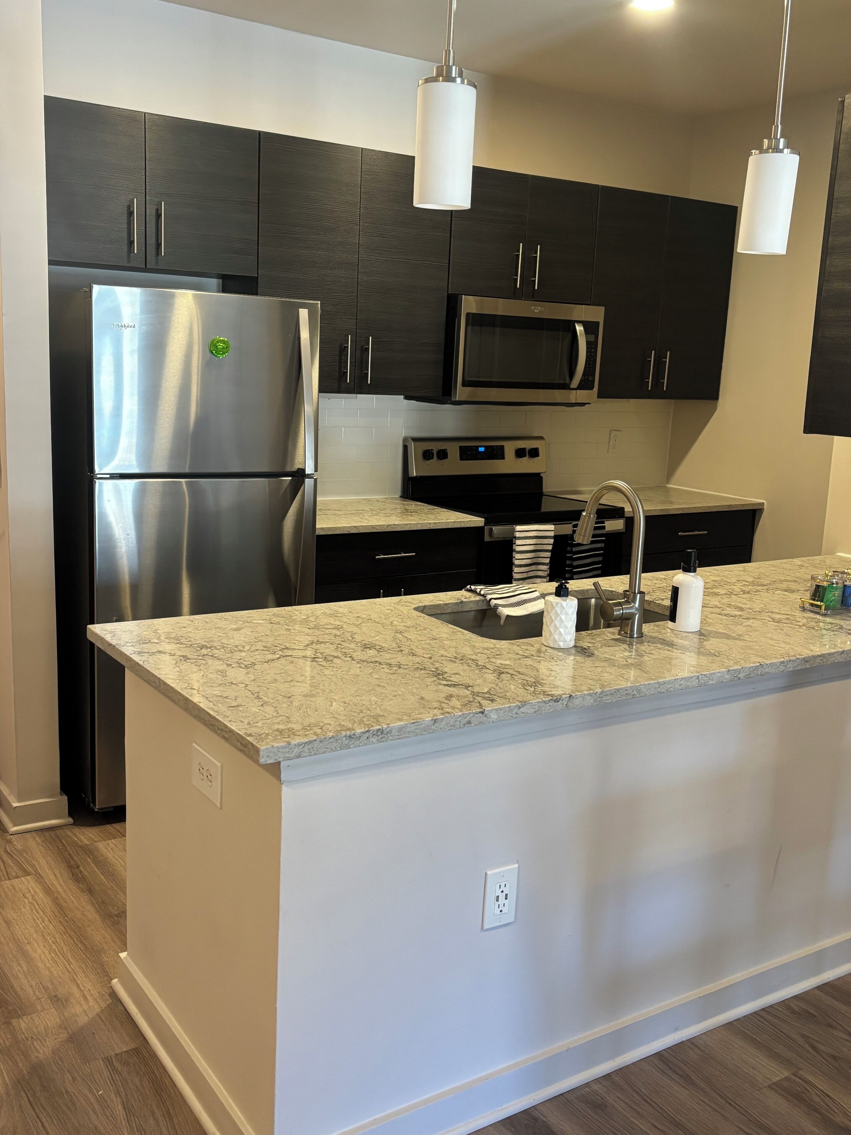 Microwave, oven, stovetop, coffee/tea maker