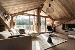 Fireplace - Penthouse in Courchevel Moriond, Belvédère area (Courchevel)