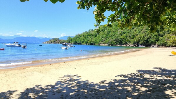 Beach nearby, sun loungers