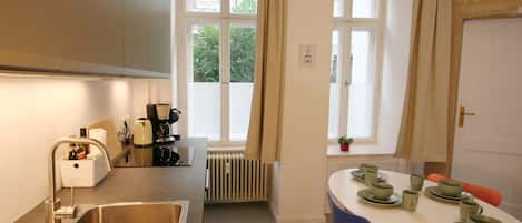 Microwave, oven, stovetop, dishwasher