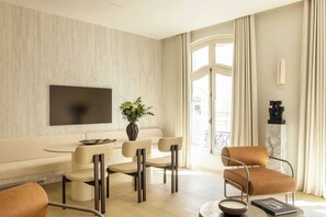 Superior Apartment, City View | Living area - Luxurious Astorg Residence (Paris)