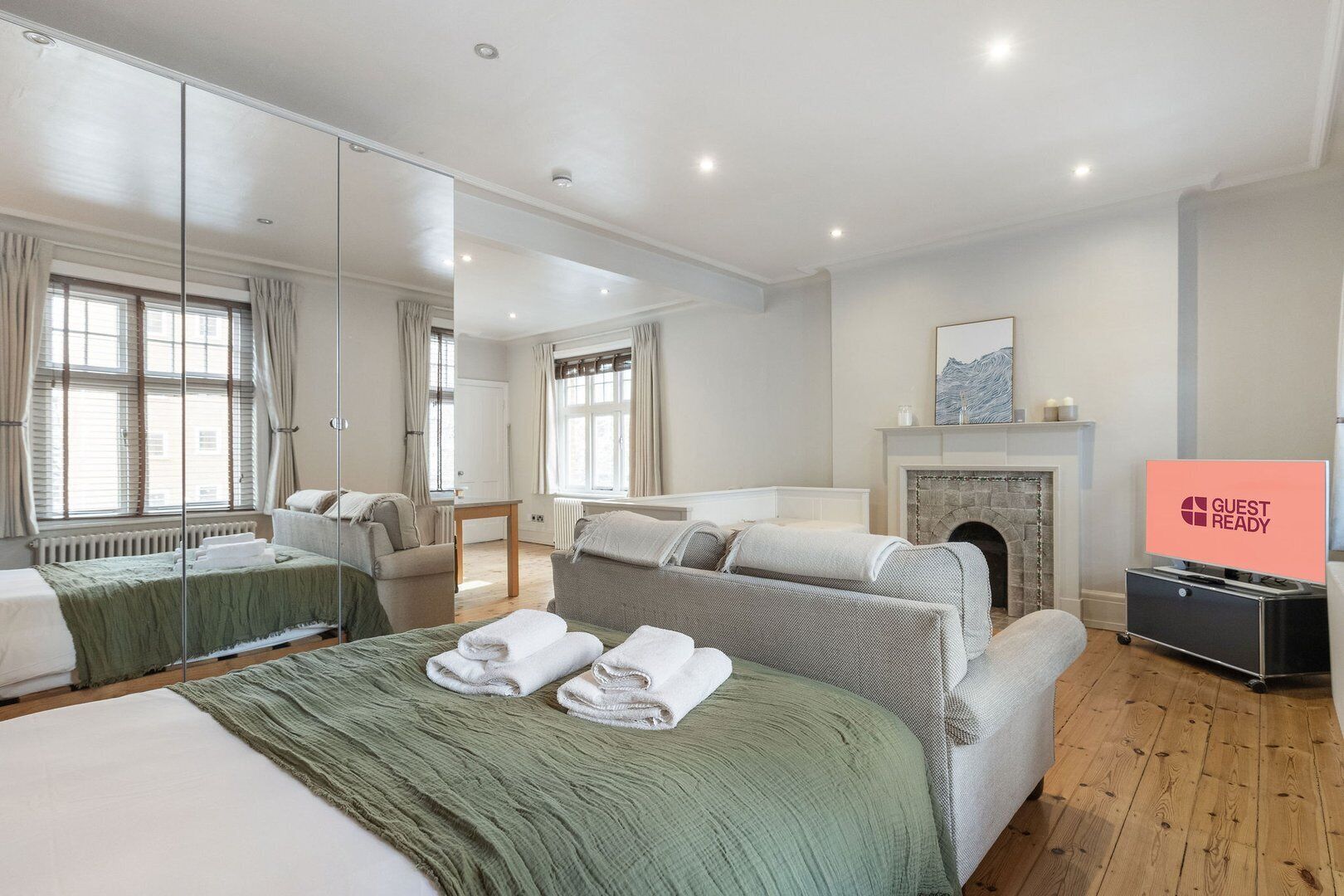 1 sovrum, internet och sängkläder