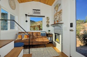 Fireplace - Incredible Views at Tiny Heaven In Cottonwood (Cottonwood)