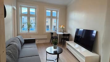 Leilighet, byutsikt | Oppholdsområde