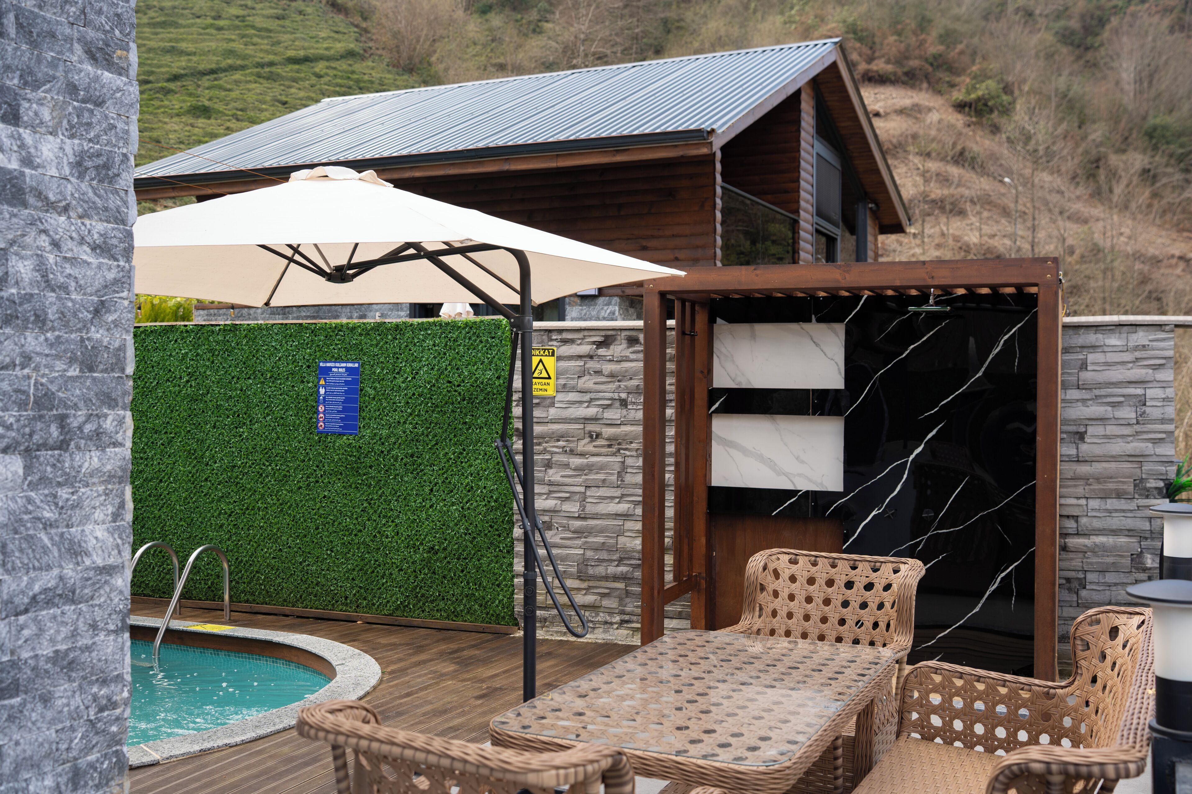 Luxury Villa, Balcony, Mountain View | Outdoor dining