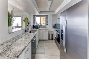 Fridge, microwave, oven, stovetop - Spacious Oceanfront 6-bedroom 2 condo combo in superb Madeira Beach on the Beach (Madeira Beach)