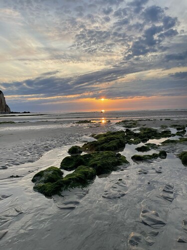 Charming house set in a landscaped garden close to the sea.