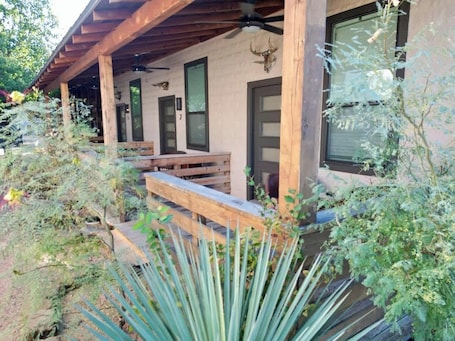 Exterior detail. Lodge 3 on the Mason TX Square