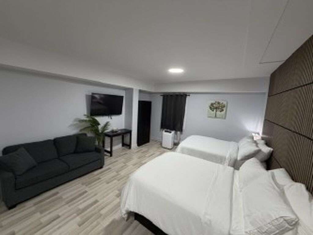 Deluxe studio suite, 2 tweepersoonsbedden, keuken | Gratis wifi, beddengoed