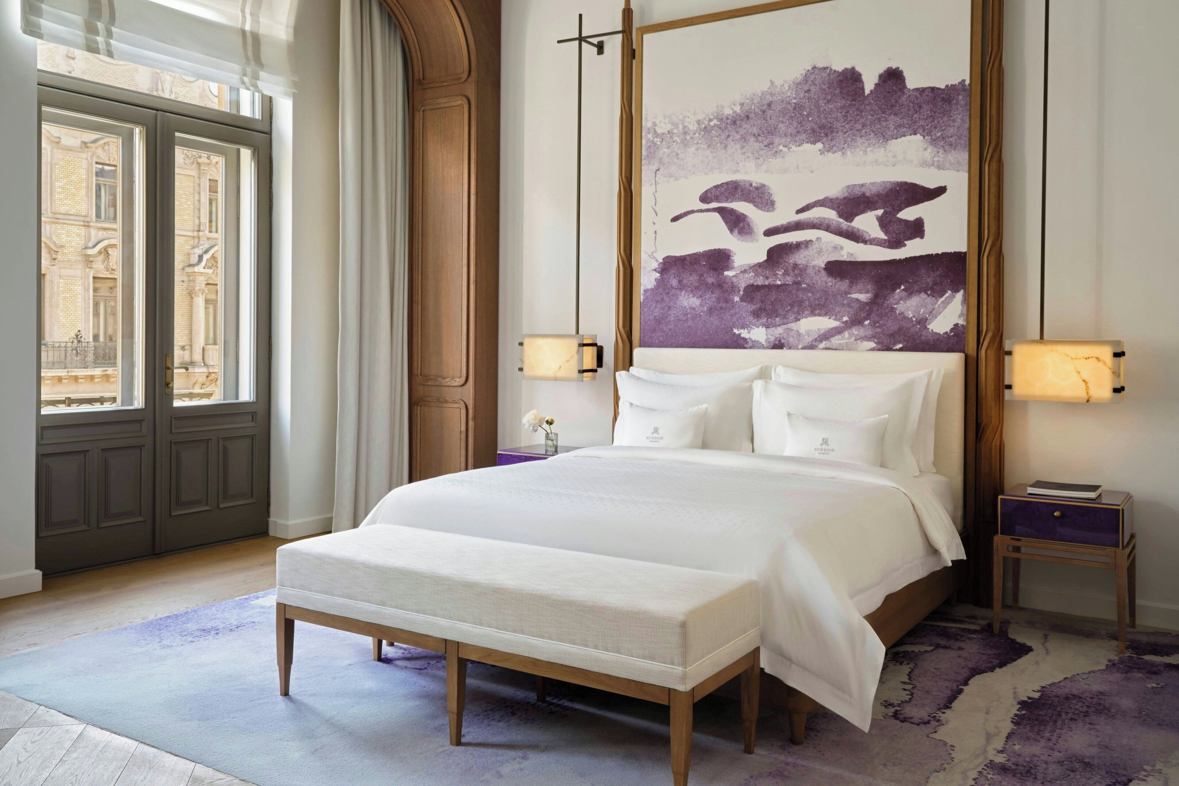 Draps italiens Frette, literie de qualité supérieure, minibar