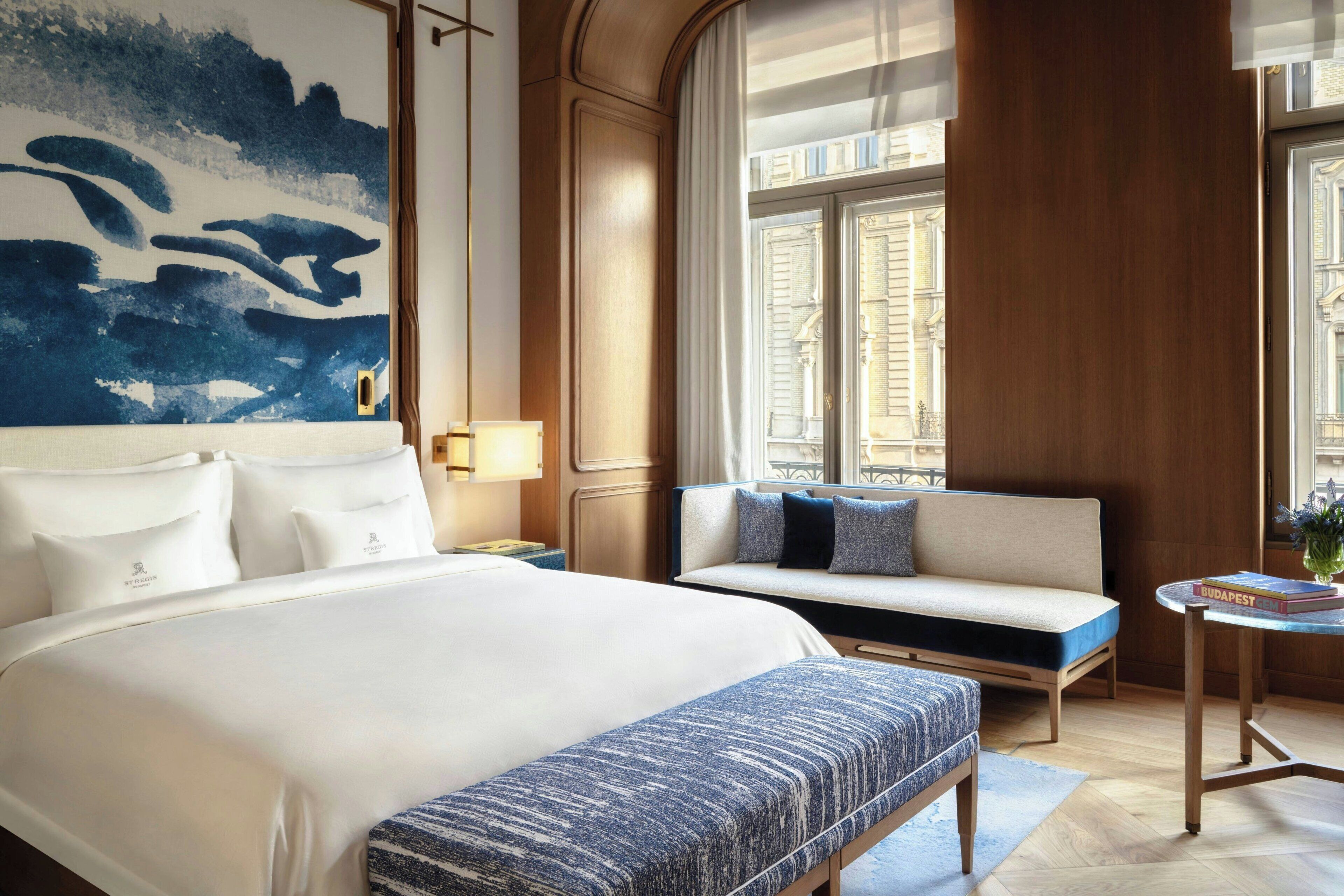 Draps italiens Frette, literie de qualité supérieure, minibar