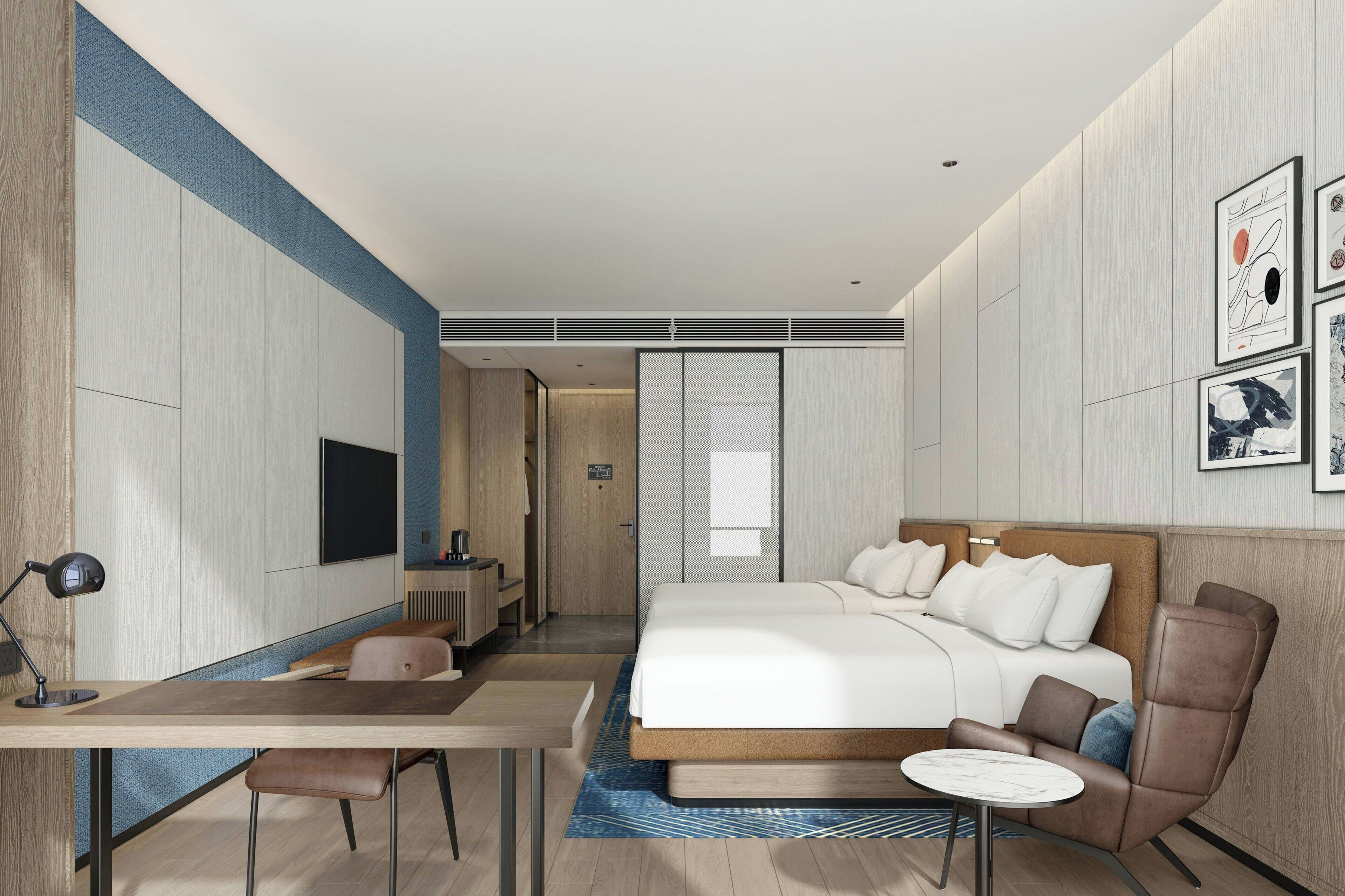 Grand Room, 2 Twin Beds, City View | Down comforters, minibar, in-room safe, desk