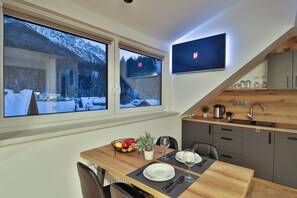 Apartment, Pets Allowed, Mountain View | Private kitchen | Microwave, stovetop, espresso maker, coffee/tea maker - Apartments Seventy Seven (Kranjska Gora)