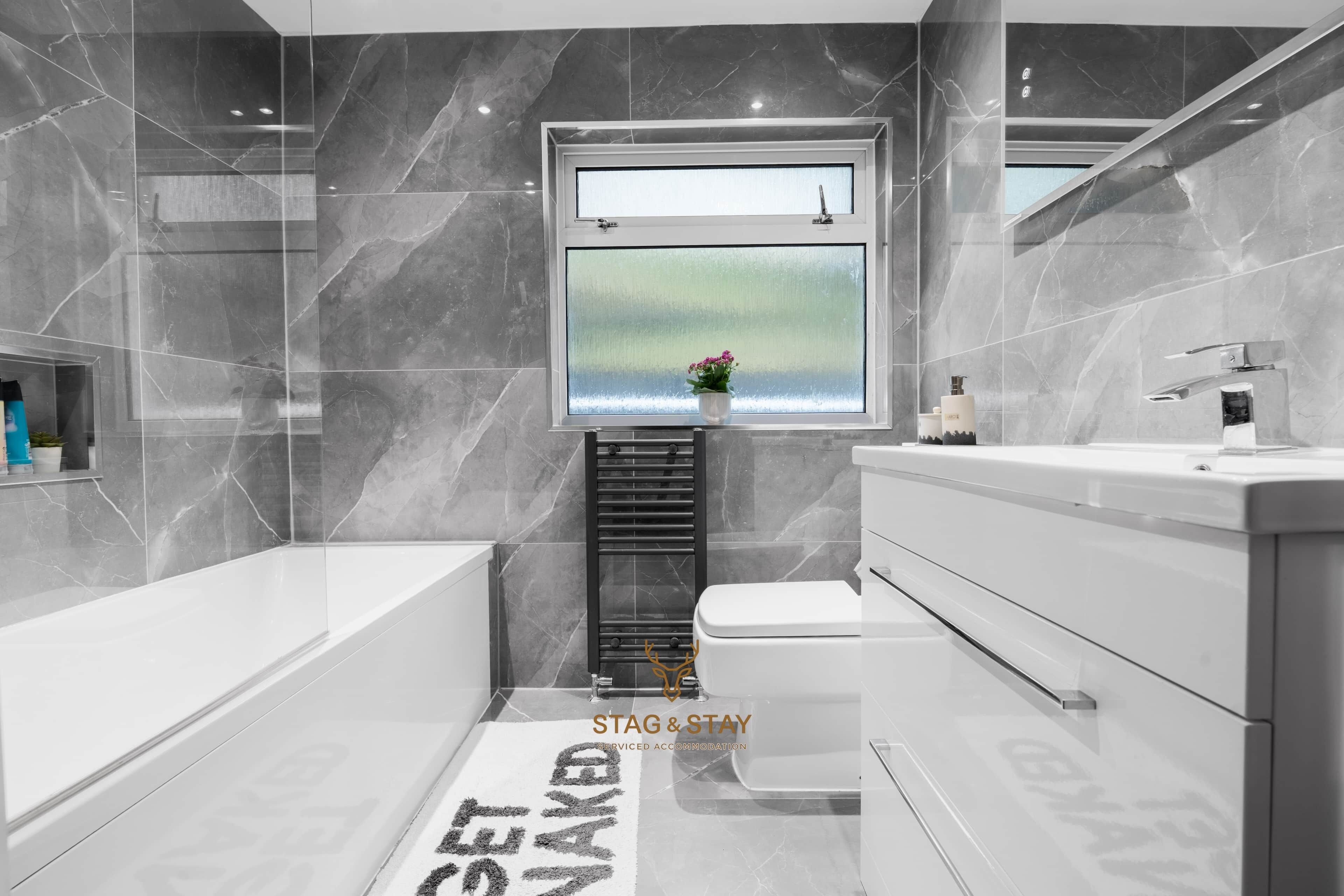 Shower, hair dryer