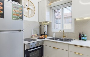 Microwave, oven, stovetop - 1 BR Apartment in Beit Yisrael, Jerusalem (Jerusalem)