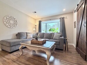 Living area - Coastal Country Vibes with Fenced Yard, Xbox, Air Hockey, 20 min from the beach! (Wilmington)