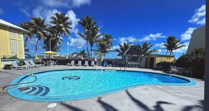 Ocean View Beach access with pool 2 bed 2 bath condo close to Christiansted