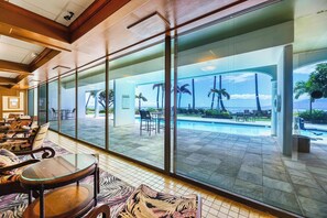 Outdoor pool - Oceanfront 201 Corner Oasis. Panoramic Ocean & Mountain Views.  Designer Kitchen (Lahaina)